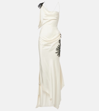 Bestickte Robe aus Crêpe | Victoria Beckham