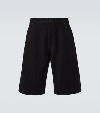Mid-rise cotton twill Bermuda shorts | Saint Laurent
