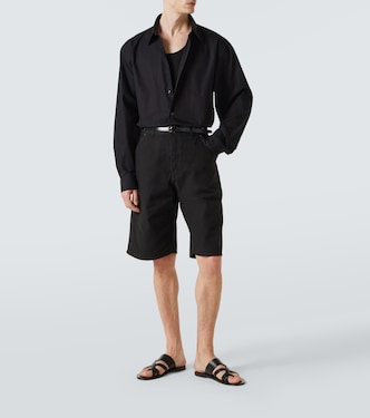 Mid-Rise Bermuda-Shorts aus Baumwoll-Twill | Saint Laurent