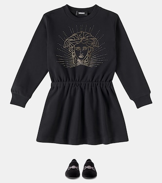 Medusa '95 embroidered velvet loafers | Versace Kids
