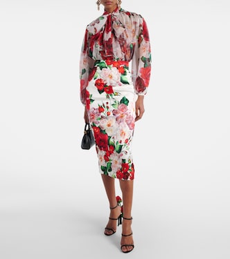 Blouse en soie à fleurs | Dolce&Gabbana