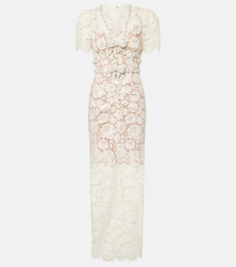 Embellished lace-trimmed cocktail dress | Self-Portrait