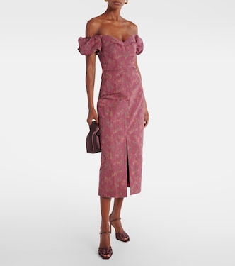 Adelaine floral puff sleeves gown | Markarian