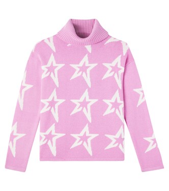 Intarsia virgin wool turtleneck sweater | Perfect Moment Kids
