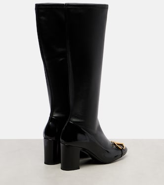 Alfa Horsebit 75 leather knee-high boots | Gucci