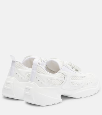 حذاء سنيكرز  مقلّم بالجلد Viv' On The Run | Roger Vivier