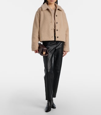 Leather cropped straight pants | Vince