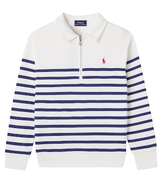 Striped cotton-blend sweatshirt | Polo Ralph Lauren Kids