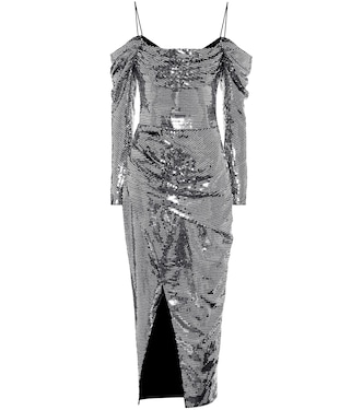 Off-the-shoulder sequined dress | Rasario