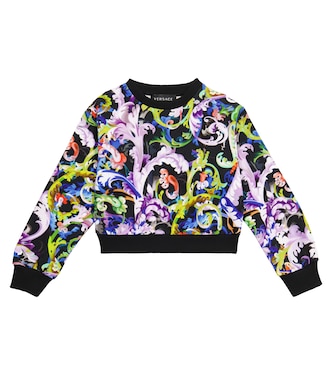 Printed cotton sweatshirt | Versace Kids