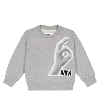 Felpa in cotone con stampa | MM6 Maison Margiela Kids