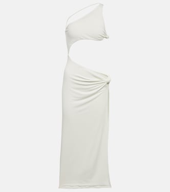 Ariana cutout one-shoulder beach dress | Bananhot