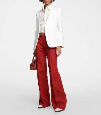 Pantaloni flared in lino a vita alta | Chloé