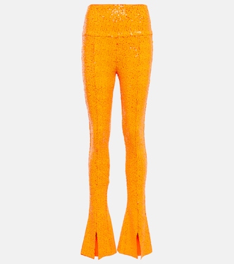 Embellished high-rise slim leggings | Norma Kamali