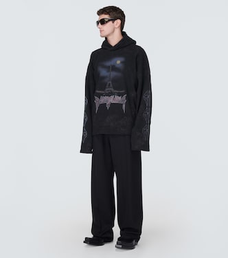 Sweat-shirt à capuche imprimé | Balenciaga
