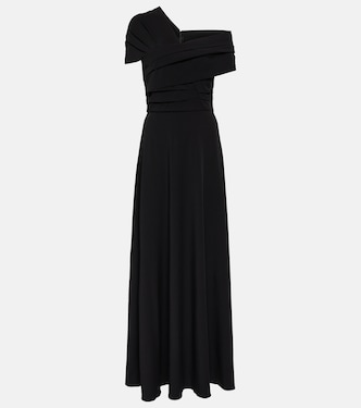 Robe longue asymétrique en crêpe | CO