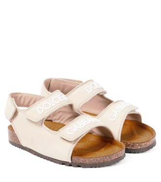 Sandali in pelle con logo | Dolce&Gabbana Kids