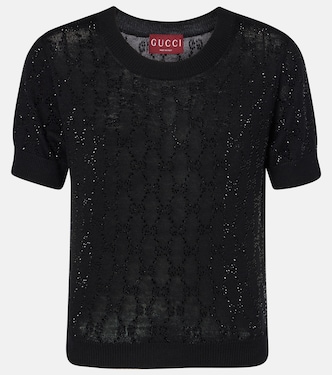 Top GG aus Wolle mit Kristallen | Gucci