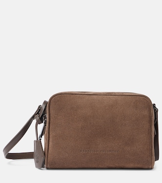 Borsa a tracolla Small in suede | Brunello Cucinelli