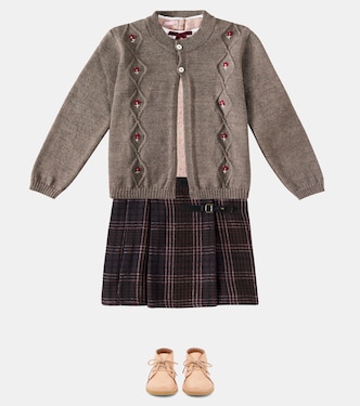 Espina embroidered wool cardigan | La Coqueta