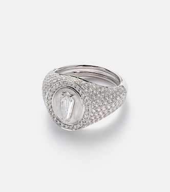 Anello Kite in oro bianco 18kt con diamanti | Kamyen