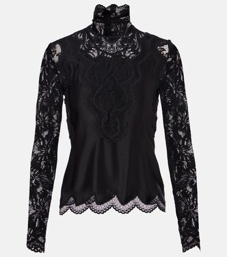 Lace-trimmed top | Rabanne