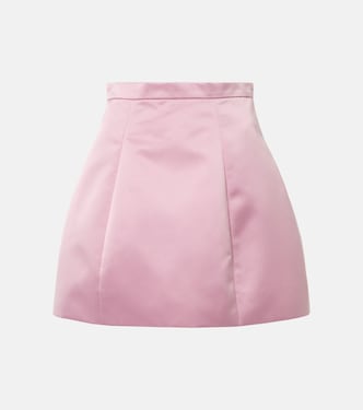 High-Rise-Minirock aus Duchesse-Satin | Blumarine