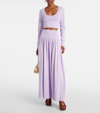 Top cropped Acacia Knit Scoop a coste | Zimmermann