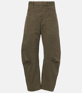 Barrel-Hose Shon aus Baumwoll-Twill | Nili Lotan