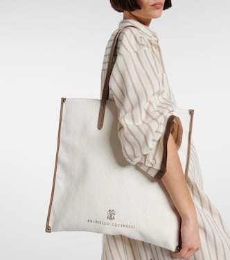 Borsa Leisure Large in canvas | Brunello Cucinelli