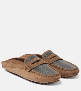 Mules de ante con cuentas Monili | Brunello Cucinelli