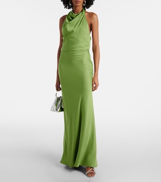 Reannon draped satin gown | Simkhai