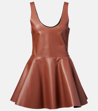 Minikleid Peplum aus Leder | JW Anderson