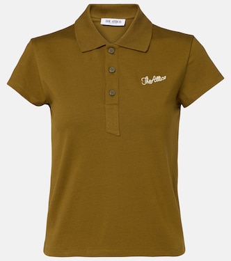 Logo cropped cotton jersey polo shirt | The Attico