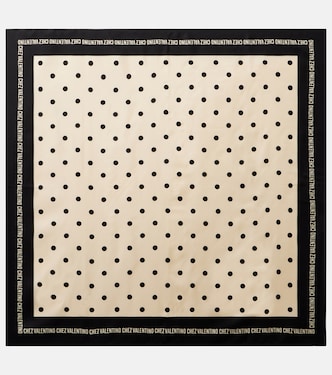 Chez Valentino polka-dot silk scarf | Valentino