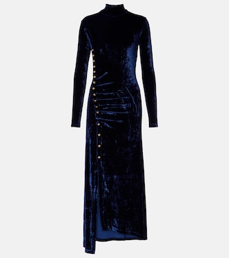 Draped velvet midi dress | Rabanne