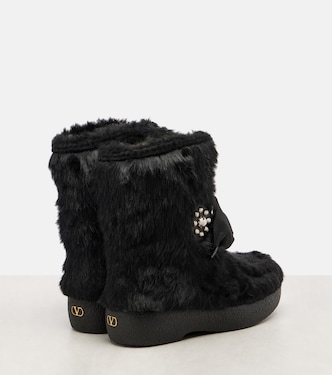 Ankle Boots Snowish aus Faux Shearling | Valentino Garavani