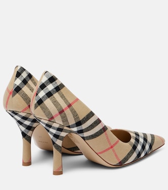 Dame 90 Burberry Check canvas pumps | Burberry