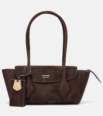 Firenze Small suede tote bag | Ferragamo