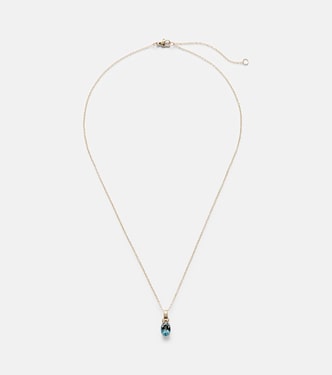 Serenity 14kt gold charm necklace with spinel | Stone and Strand