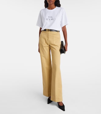 Camiseta Slogan de jersey de algodón | Victoria Beckham