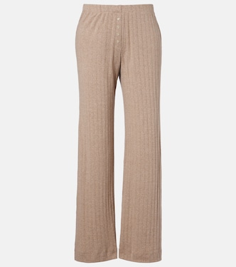 Weite Hose Pointelle aus Strick | Leset