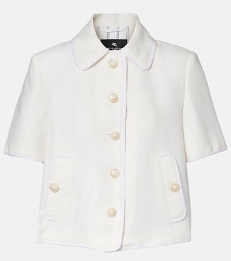 Wool-blend trimmed linen jacket | Etro