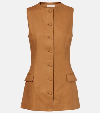 Jane linen vest | Faithfull