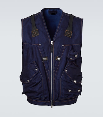Denim cargo vest | Stone Island