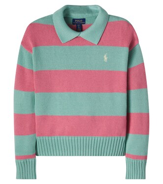 Striped cotton polo sweater | Polo Ralph Lauren Kids