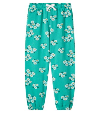 Pantaloni sportivi in jersey di cotone con stampa floreale | Tinycottons