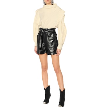 Xike high-rise leather shorts | Isabel Marant
