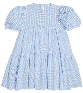Checked cotton dress | Il Gufo