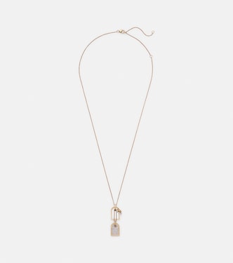 Collier Medaille en or 9 ct et diamants | Rainbow K